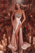 Pearl Pink Beads Long Evening Dress Side Split Prom Dress - Prom Dresses