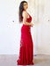 Red Evening Dress Sheath Off The Shoulder Lycra Spandex With Train Embroidered Formal Party Dresses