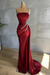 Red glitter evening dresses floor-length Prom Dress - Prom Dresses