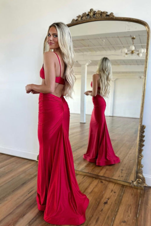 Long Red Mermaid Prom Dresses&Cheap Black Mermaid Dress Lace-Bridelily Long Red Mermaid Prom Dresses&Cheap Black Mermaid Dress Lace-Bridelily