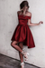 Red Sexy Off the Shoulder Prom Simple Short Homecoming Dress - Prom Dresses