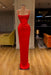 Red Spaghetti-Straps Mermaid Prom Dress