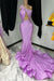 Regal Purple One Shoulder Mermaid Prom Gown with Sleeveless Design