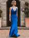 Regal Sapphire V-Neck Mermaid Prom Gown