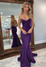 Regency Backless Mermaid Prom Dress Long V Neck