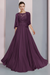 Regency Floor-Length A-Line Mother of the Bride Dress with Princess Scoop Neckline