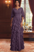 Regency Chiffon Mother of the Bride Dress Flutter Sleeves with Cascading Ruffles