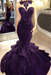 Regency Mermaid Beads Prom Dresses Appliques Evening Dresses