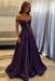 Regency Off-the-Shoulder A-line Evening Dress Lace Prom Dress Long