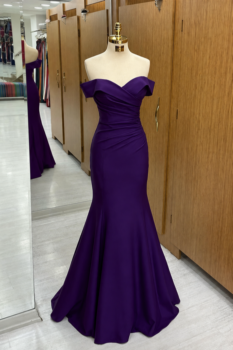 Regency Off-the-shoulder Sweetheart Sleeveless Long Mermaid Prom Dress - Prom Dresses
