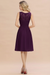 Regency Ruffle Chiffon Short Bridesmaid Dress Sleeveless V-Neck Aline Knee Length Homecoming Dress - Prom Dresses