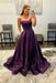 Regency Strapless Satin Long Prom Dresses with 3D Flowers