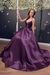 Regency Simple A Line V Neck Backless Yellow Long Prom Dresses
