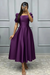 Regency Square Neck A-Line Prom Dress with Short Sleeves