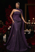 Regency Charming Strapless Beadings Satin Prom Dress Mermaid with Cape