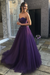 Regency Sweetheart Neck Open Back Lace Long Prom Dresses