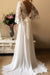 Romantic Boho V Neck Lace Appliques Chiffon Long Beach Wedding Dress - Wedding Dresses