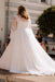 Romantic Lace Wedding Dress Aline Plus Size Long Sleeves with Chapel Train