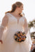 Romantic Lace Wedding Dress Aline Plus Size Long Sleeves with Chapel Train