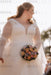 Romantic Lace Wedding Dress Aline Plus Size Long Sleeves with Chapel Train