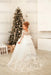 Romantic Long Sleeves White Tulle Lace Appliques Wedding Party Dress for Girls - Flower Girl Dresses