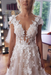 Romantic Sleeveless Aline Wedding Dress 3D Floral Lace Tulle Bridal Dress - Wedding Dress
