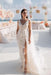Romantic Tulle Lace Aline Wedding Dress V-Neck Long Bridal Dress - Wedding Dresses