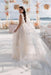 Romantic Tulle Lace Aline Wedding Dress V-Neck Long Bridal Dress - Wedding Dresses