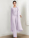 Floor-Length Round Neck Chiffon Pantsuits For The Mother Of The Bride With Jacket And Applique
