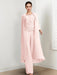 Floor-Length Round Neck Chiffon Pantsuits For The Mother Of The Bride With Jacket And Applique