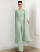 Floor-Length Round Neck Chiffon Pantsuits For The Mother Of The Bride With Jacket And Applique