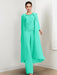 Floor-Length Round Neck Chiffon Pantsuits For The Mother Of The Bride With Jacket And Applique