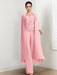 Floor-Length Round Neck Chiffon Pantsuits For The Mother Of The Bride With Jacket And Applique