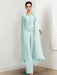Floor-Length Round Neck Chiffon Pantsuits For The Mother Of The Bride With Jacket And Applique