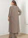 Floor-Length Round Neck Chiffon Pantsuits For The Mother Of The Bride With Jacket And Applique