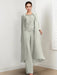 Floor-Length Round Neck Chiffon Pantsuits For The Mother Of The Bride With Jacket And Applique