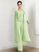 Floor-Length Round Neck Chiffon Pantsuits For The Mother Of The Bride With Jacket And Applique