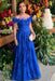 Royal Blue A-Line Wedding Guest Dresses Long with Open Back - Prom Dresses
