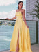 Royal Blue Halter Prom Dress with Split