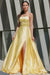 Royal Blue Halter Prom Dress with Split
