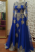 Royal Blue A-Line/Princess Long Sleeves Scoop Floor-Length Applique Tulle Muslim Dresses - Prom Dresses