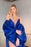 Royal Blue Mermaid Prom Dress With Removable Sleeves and Slit
