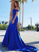 Royal Blue Off-the-Shoulder Mermaid Prom Gown
