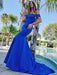 Royal Blue Off-the-Shoulder Mermaid Prom Gown
