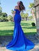 Royal Blue Off-the-Shoulder Mermaid Prom Gown