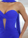 Royal Blue Ruched Halter Homecoming Dress with Cutout | Backless Bodycon Mini Dress