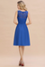 Royal Blue Ruffle Chiffon Short Bridesmaid Dress Sleeveless V-Neck Aline Knee Length Homecoming Dress - Prom Dresses