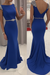 Royal Blue Sequined Fitted Cap Sleeve Mermaid Prom Dress Formal Gown - Prom Dresses