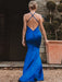 Royal Blue V-Neck Mermaid Prom Dress