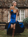 Royal Blue V-Neck Mermaid Prom Dress